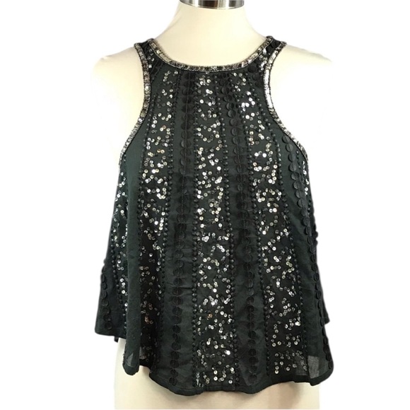 F21 M sequined tank gray - Picture 1 of 5